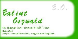 balint oszwald business card